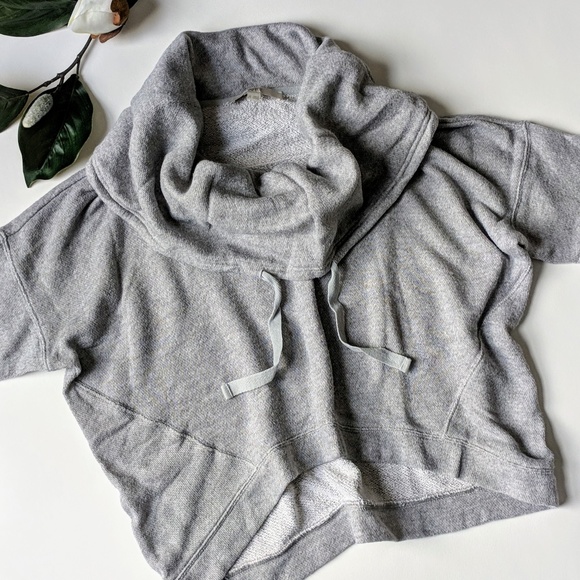 Gray Heather Cowlneck Short Sleeve Sweater Loft - Picture 8 of 8